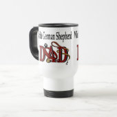 White German Shepherd Vater Geschenke Reisebecher (Vorderseite Links)