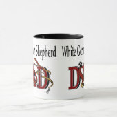 White German Shepherd Vater Geschenke Tasse (Zentrum)