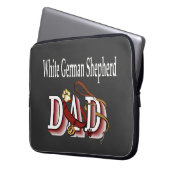 White German Shepherd Vater Laptopschutzhülle (Vorderseite Links)