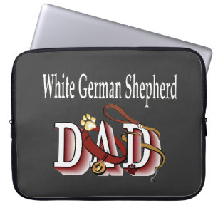 White German Shepherd Vater Laptopschutzhülle