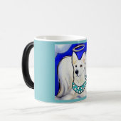 White German Shepherd Verwandlungstasse (Vorderseite Links)