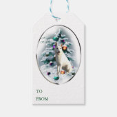 White German Shepherd Weihnachtsgeschenke Geschenkanhänger (Vorderseite)