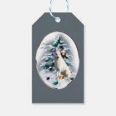 White German Shepherd Weihnachtsgeschenke Geschenkanhänger (Rückseite)