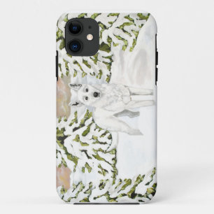 White German Shepherd Winter Snow Iphone Case