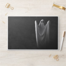 White ghost haunting with a dark background