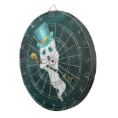White Ghost in Top Hat Extravagant Cane Sky verkle Dartscheibe (Vorderseite rechts)