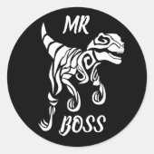 White Ghost Raptor Runder Aufkleber (Vorderseite)