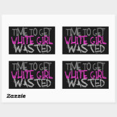 White Girl verschwendete Stickers (Blatt)