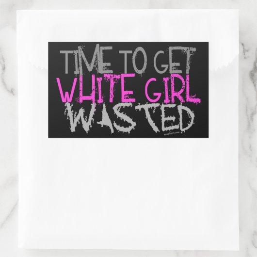 White Girl verschwendete Stickers (Tasche)