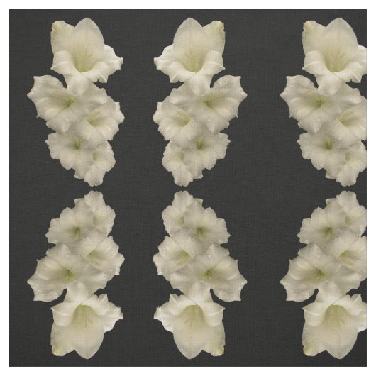 White Gladiola Abstrakt Pattern Stoff (Muster)