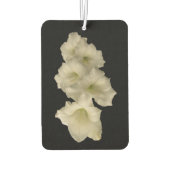 White Gladiola Blume Air Freshener Autolufterfrischer (Rückseite)