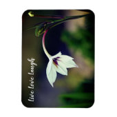 White Gladiolus Garden Blume Motivierend Magnet (Vertikal)