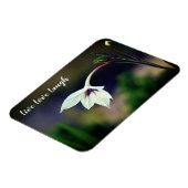 White Gladiolus Garden Blume Motivierend Magnet (Linke Seite)