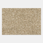 White Glam Gold Leopard Zebra Animal Print Geschenkpapier Set (Vorderseite 2)