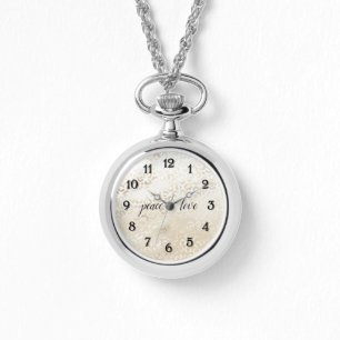 White Glam Leopard Print personalisiert Armbanduhr