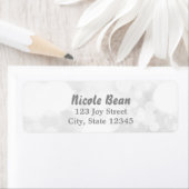 White Glamour Lights Bokeh Chic Address Labels (Insitu)