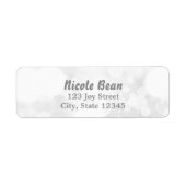 White Glamour Lights Bokeh Chic Address Labels (Vorne)