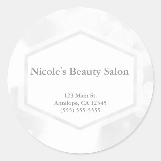 White Glamour Lights Bokeh Chic Stickers (Vorderseite)