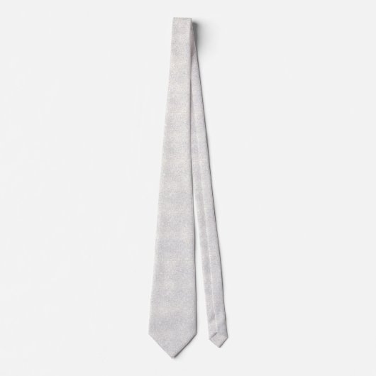 White Glitzer Funkelnd Neck Tie Krawatte (Vorderseite)
