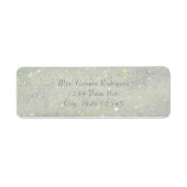 White Glitzer Glam Bokeh Sparkle Address Labels (Vorne)