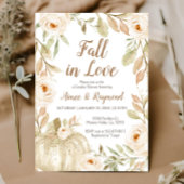 White Glitzer Pumpkin Couples Dusche Einladung