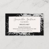 White Glitzer Spill Visitenkarte (Rückseite)