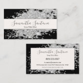 White Glitzer Spill Visitenkarte (Vorne/Hinten)