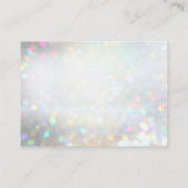 White Glitzer Staub Danke Business Card Visitenkarte (Rückseite)