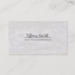 White Glitzern Glitzy Glam Glamour Business Card Visitenkarte