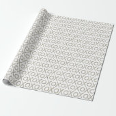 White Glitzy Silver XOXO Brautparty Wedding Geschenkpapier (Ungerollt)
