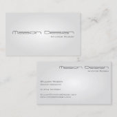 White Glow Modern Minimalistic Business Card Visitenkarte (Vorne/Hinten)