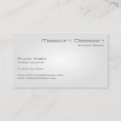 White Glow Modern Minimalistic Business Card Visitenkarte (Rückseite)