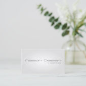 White Glow Modern Minimalistic Business Card Visitenkarte (Stehend Vorderseite)