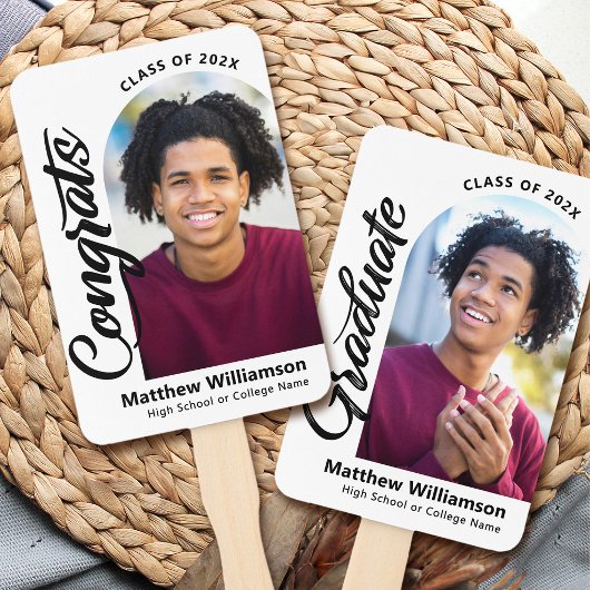 White Glückwunschs Grad 2 Foto Arch Fett Schwarzes Fächer