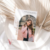 White Gold 2025 Abschluss Einladung mit Foto