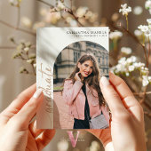 White Gold 2025 Abschluss Einladung mit Foto