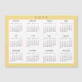 White Gold 2025 Annual Year Calendar Magnet (Vorderseite)
