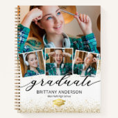 White Gold 4 Foto Abschluss Guest Notebook Notizblock (Vorderseite)