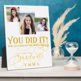 White Gold Abschluss Multi Foto Keepake Geschenk Fotoplatte