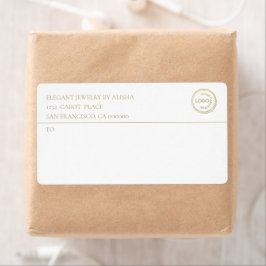 White Gold Address Label für moderne Unternehmen