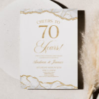 White Gold Agate 70th Wedding Anniversary Party