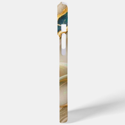 White Gold Agate Marble Case-Mate iPhone Hülle (Rückseite / Links)