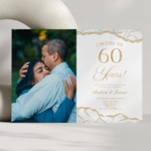 White Gold Agate Party zum 60. Hochzeitstag