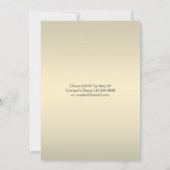 White & Gold Band mit Red Diamond Brautparty Einladung (Rückseite)