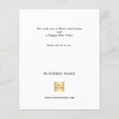 White gold bauble Foto Weihnachtskarte (Rückseite)