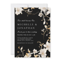 White Gold Black Modern Christlich Bible Wedding