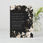 White Gold Black Modern Christlich Bible Wedding Einladung (Stehend Vorderseite)