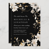 White Gold Black Modern Christlich Bible Wedding Einladung (Vorne/Hinten)