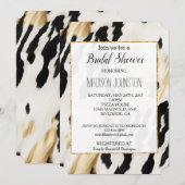 White Gold Black Südwest Cowhide Einladung (Vorne/Hinten)