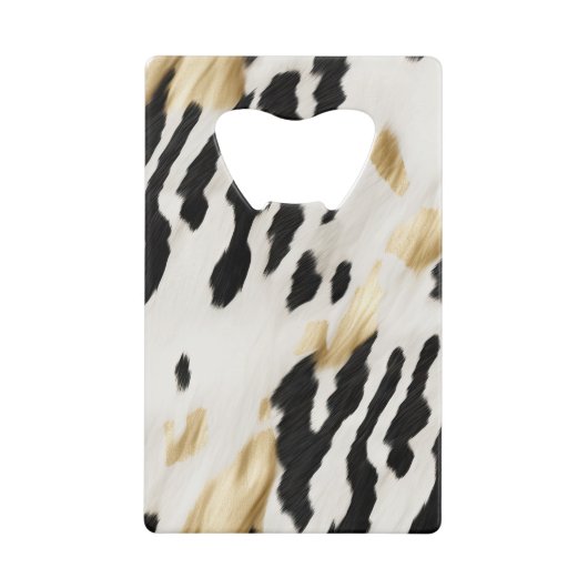 White Gold Black Südwest Cowhide Geldbeutel Flaschenöffner (Vorderseite)